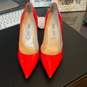 Cherry Red Patent Leather Jimmy Choo Heels